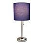 Simple Designs 19.5" LED Table Lamp, Brushed Steel/Navy Blue Shade (LT2024-NAV-CCLB)~#|#~E3EB5F22-47AA-4218-81B40B04F796AFB6_sc7