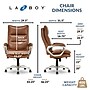 La-Z-Boy Jenkins Bonded Leather Swivel Executive Big & Tall Chair, Brown (60075-CAM)~#|#~E3F4F6F4-50B1-4946-9EDBB2CBFE9CE37F_sc7