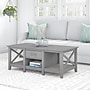 Bush Furniture Key West 47" x 24" Coffee Table, Cape Cod Gray (KWT148CG-03)~#|#~E3F9C7A3-4426-476E-B22B91A54177DCA1_sc7