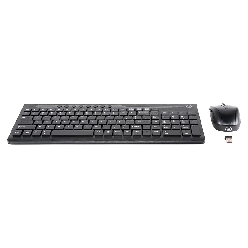 Digital Innovations 4270100 USB Wireless Keyboard and Optical EasyGlide Mouse, Black image 1