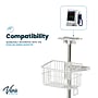 Viva Comfort Universal Vital Signs Monitor Mobile Stand with Mounting Plate for Edan M3, White (ADIME912-C-MP-06-MK)~#|#~E407F641-52BE-437A-A774387A1835272E_sc7