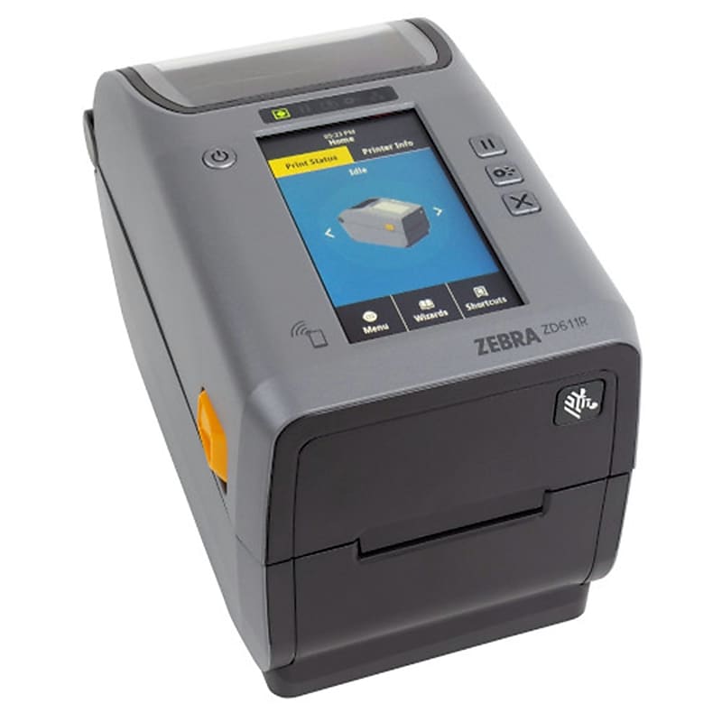 Zebra ZD6A122-T01QR1EZ Thermal Transfer Desktop RFID Printer, USB, Gray image 1
