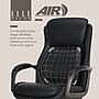 Elle Decor Rivendell AIR Lumbar Ergonomic Vegan Leather Swivel Executive Chair, Black (60124-BLK)~#|#~E40F6D39-4858-4D48-964CEE5A355D7DC2_sc7