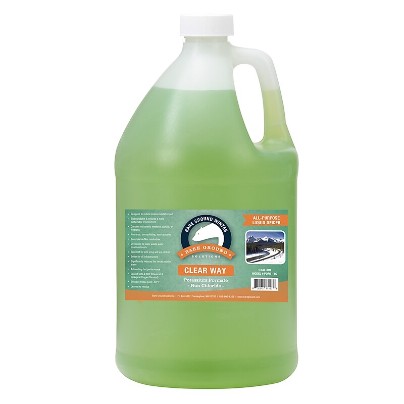 Bare Ground Clear Way Pet Friendly Ice Melt Liquid, 1 Gallon Jug (POFO-1G) image 1