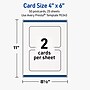 Avery Rectangle Rounded Corners Matte Blank Card, White, 50/Pack (19479399785)~#|#~E414E939-A3DE-469F-BB50AE8BCE2B87F2_sc7