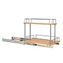 Household Essentials Bamboo and Silver Iron Two-Tier Slide-Out Organizer (HH1265B-1)~#|#~E41DB324-9DE9-446C-990A4904657F08A9_sc7