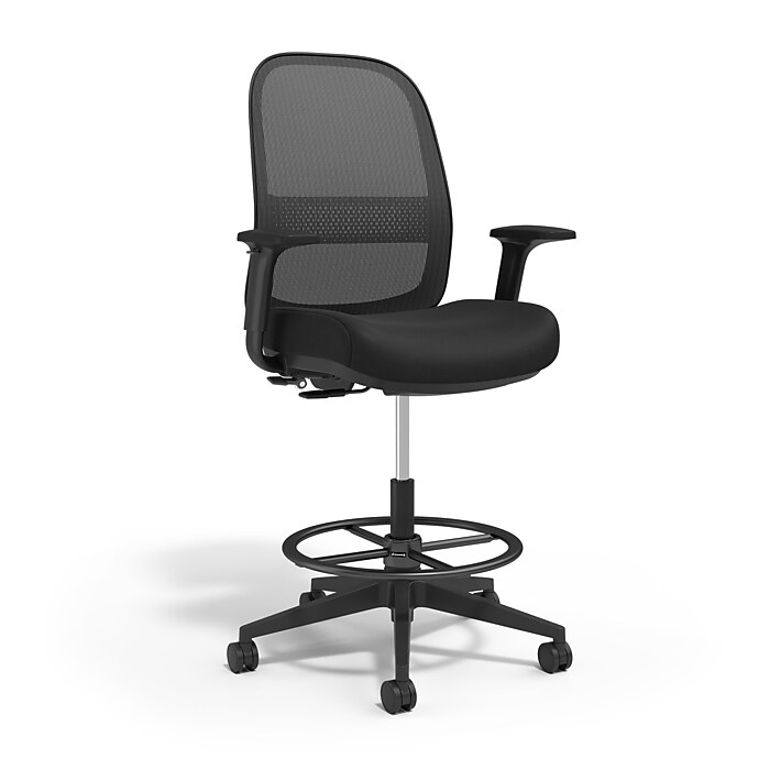 Workplace2.0™ Bedford Fabric Drafting Chair with Footrest and