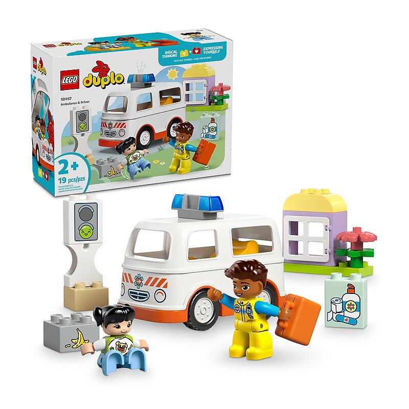 LEGO DUPLO Town Ambulance & Driver, 19 Pieces (10447) image 1