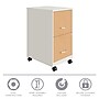 Space Solutions 2-Drawer Mobile File Cabinet, Letter Size, Lockable, 26.7"H x 14.25"W x 18"D, Pearl White/Platinum Oak (25854)~#|#~E421E959-6F12-41BA-AD4C9150E373EC76_sc7