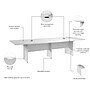 Bush Business Furniture 120W x 48D Boat Shaped Conference Table with Wood Base, White (99TB12048WHK)~#|#~E425A8A0-7F16-4D90-8F611AA51B794704_sc7