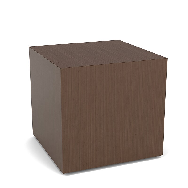 Lesro Mystic Lounge 17"W x 17"D Laminate End Table, Riftwood Walnut (ML6316.TRW.DRW) image 1
