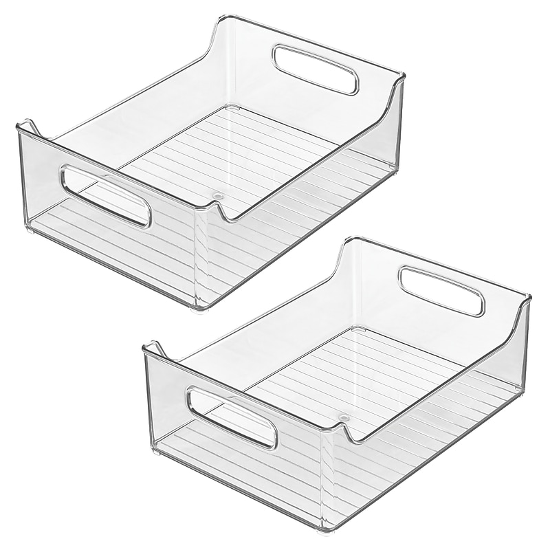iDESIGN Small Stackable Plastic Storage Bin, Clear (27986M2) image 1