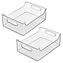 iDESIGN Small Stackable Plastic Storage Bin, Clear (27986M2)~#|#~E42AF6E6-5FF9-48F0-935187628640E776_sc7