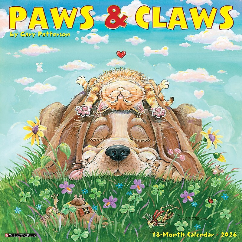 2026 Willow Creek Paws & Claws by Gary Patterson 12" x 12" Monthly Wall Calendar (52341) image 1