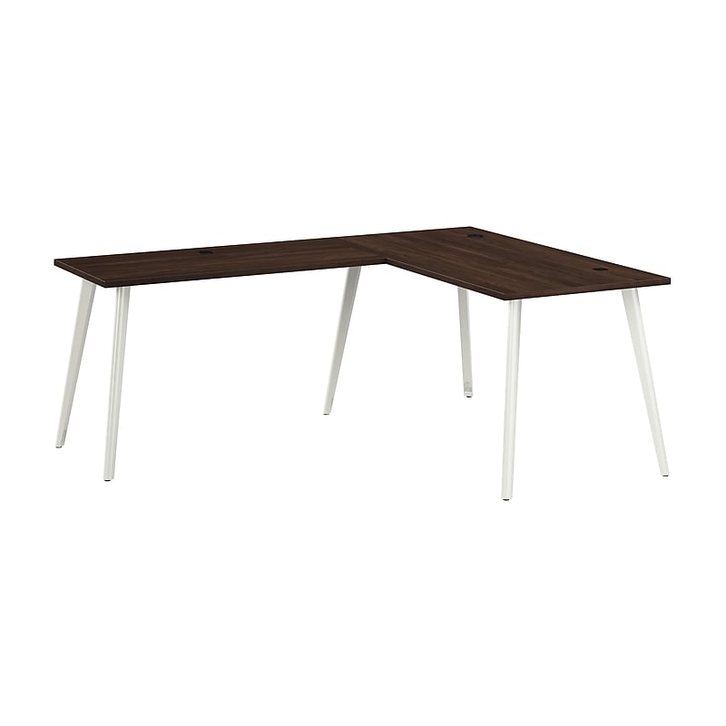 Bush Business Furniture Vista 60"W L Shaped Desk, Black Walnut (VST004BW) image 1