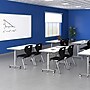 Correll 72"W x 30"D Adjustable Foldable Rectangular Training Room Table, Laminate, With Wheels, Frosty White Dry Erase~#|#~E43F2155-F115-4D0B-918803EF24B680AA_sc7
