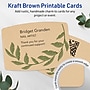 Avery Arched Rectangle Integrated Cards, Matte Kraft Brown, 100/Pack (19479398979)~#|#~E441F749-8F31-4739-80AF8A2AF1C02632_sc7