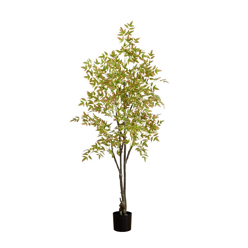 Nearly Natural 6' Autumn Nandina Artificial Fall Tree (T4732) image 1