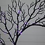 Nearly Natural 23" Pre-Lit Halloween Black Fall Wreath with 60 Orange and Purple LED Lights (W1372)~#|#~E44453E0-E021-4D5C-93D72C12BF6CCA7A_sc7