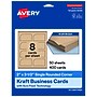Avery Rectangle Single Rounded Corner Business Cards, Matte Kraft Brown, 400/Pack (19479398940)~#|#~E444A347-7DDF-4E9E-AA15192D0DA18948_sc7