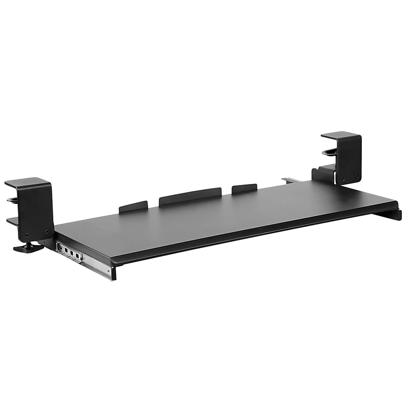 Mount-It! Clamp-On Under Desk Keyboard and Mouse Drawer Platform, Black (MI-7143) image 1