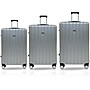 TUCCI BARATRO 3-Piece Hardside Luggage Set with Spinner Wheels, Silver Geometric (T0331-03PC-SLV)~#|#~E44815D8-637D-4667-B0FFAA96D81BE199_sc7