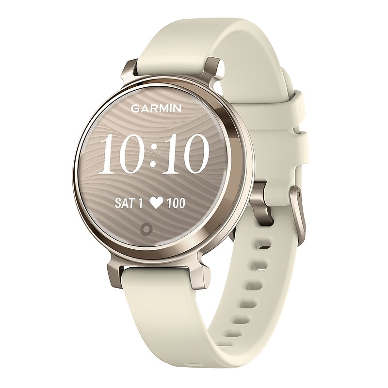 Garmin Lily 2 Smartwatch, GPS, 35.4mm, Soft Gold Silicone Band (010-02839-00) image 1