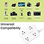Power by GoGreen 8-Outlet 4-USB Port Surge Protector, 3', 900 Joules, White (GG-833A1C)~#|#~E44A39DD-51A1-4349-96FB4CFB2E8DDAD8_sc7