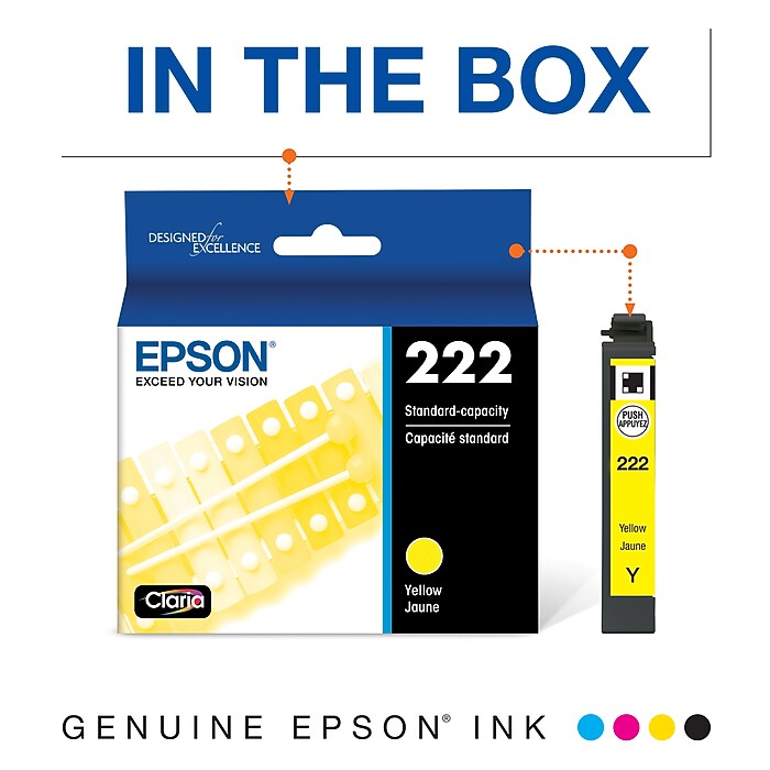 Epson 222 Yellow Standard Yield Ink Cartridge (T222420-S