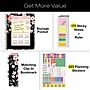 2026-2027 Excello Brands 8.5" x 11" Academic Weekly & Monthly Planner, Paperboard Cover, Black Floral Pink (FSHN-AY26-8511-06)~#|#~E452C08E-F71B-4A54-9F5DD3FBFD03B007_sc7