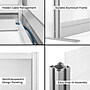 Luxor Translucence 3-Panel Room Divider, 70"H x 70"W, Translucent Plastic (PPWL010)~#|#~E452EBEA-39C4-4C75-876A0875200291D3_sc7