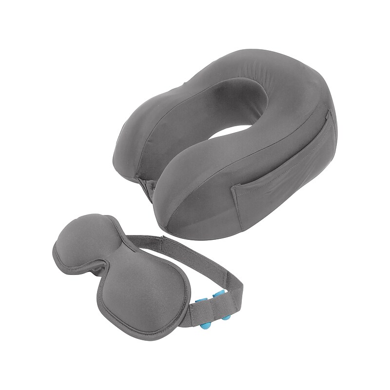 G Force 3-Piece Travel Comfort Earplugs and Eye Mask, Gray, 3/Set (36002) image 1
