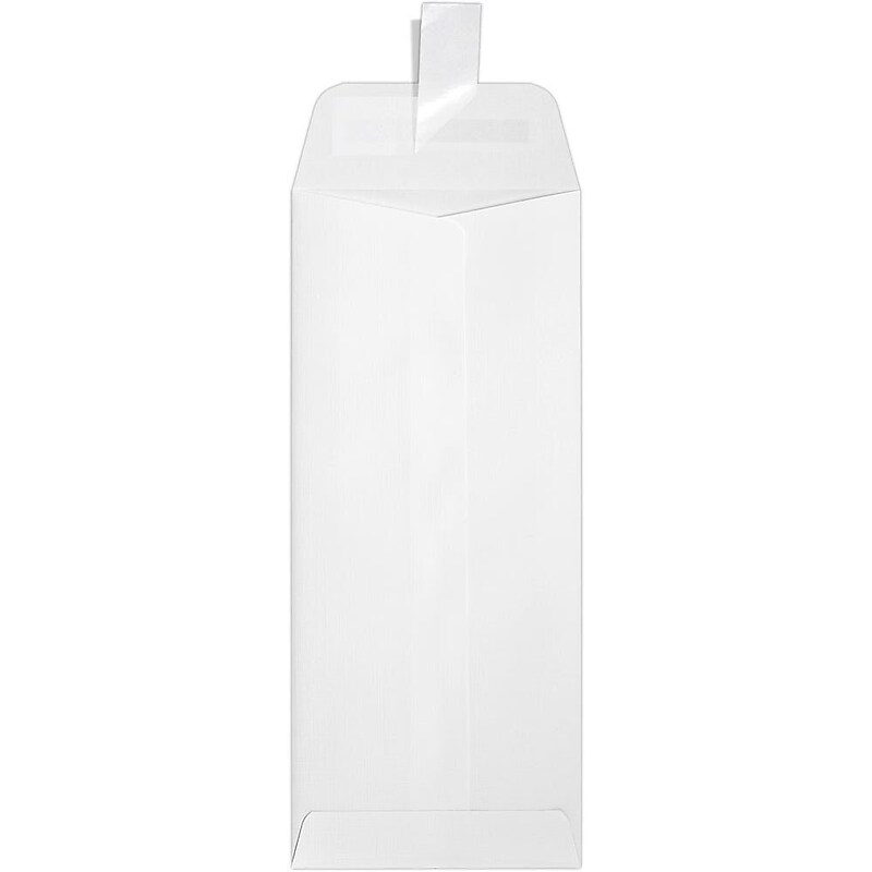 JAM Paper #10 Self Seal Policy Envelopes, 4 1/8" x 9 1/2", Strathmore White, 50/Pack (7716-WLI-50) image 1
