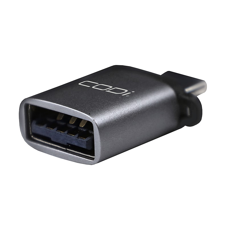 CODi USB-C to USB-A Adapter, Female to Male, Gray (ADP-CA10) image 1