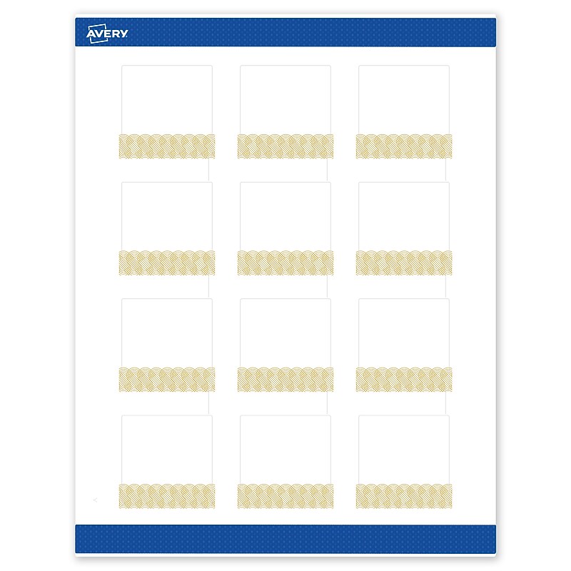 Avery Laser/Inkjet Square Multipurpose Labels, 2" x 2", White, 120/Pack (S00EWR) image 1