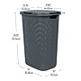 Mind Reader 15.85-Gallon Laundry Hamper with Lid, Plastic, Gray, 2/Set (60HAMP2PK-GRY)~#|#~E458BED1-2C5E-41B1-9F02A005B94F0C94_sc7