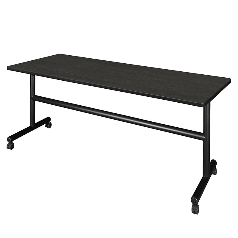 Regency Kobe 72"W x 24"D Foldable Training Room Table, Laminate, Ash Grey (MKFT7224AG) image 1
