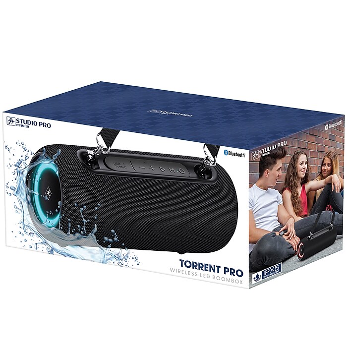 STUDIO PRO by FISHER Torrent Pro Wireless Bluetooth FM Radio LED