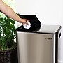 Elama Stainless Steel Indoor 2 Section Trash Can with Slow Close Lid, 8 Gallon, Silver (938122034M)~#|#~E463EA68-EAC4-4265-9E0330909D73432D_sc7