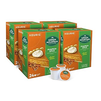 Green Mountain Pumpkin Spice Coffee, Keurig® K-Cup® Pod, Light Roast, 96/Carton (6758)