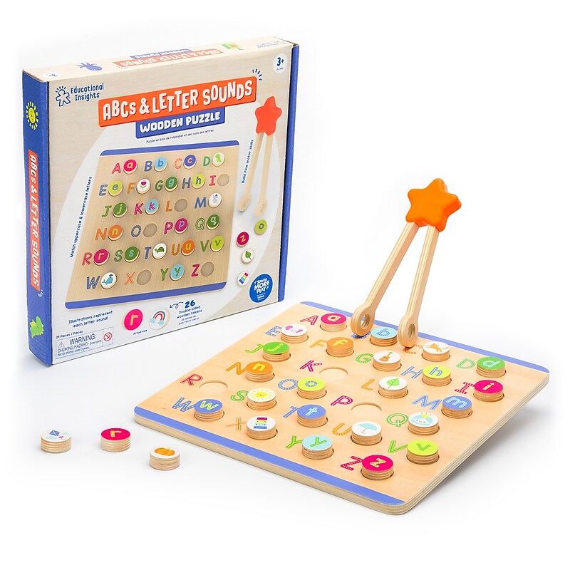Educational Insights ABCs & Letter Sounds Wooden Puzzle (1405) image 1