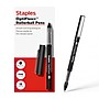 Staples Optiflow+ Rollerball Pens, Fine Point, 0.7mm, Black Ink, Dozen (ST63315)~#|#~E46E74D7-2BEA-49FD-99D227C23077AFF7_sc7