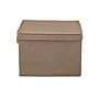 Household Essentials Medium Stackable Folding Fabric Square KD Storage Box, 10" x 15"x 15", 39 Qt., Beige, 2/Pack (7817-1)~#|#~E472AA95-B657-4EAD-86E688C49D0FAEB2_sc7