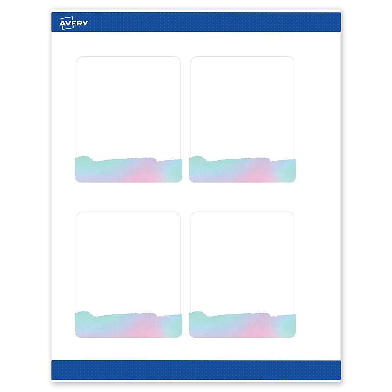 Avery Laser/Inkjet Rectangle Multipurpose Labels, 4" x 3-1/3", White, 40/Pack (S00-F3Q) image 1