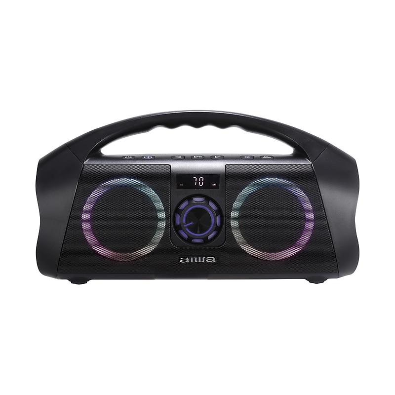 Aiwa Wireless Bluetooth Boombox, Waterproof, Black (AI7002-BLK-T35-2) image 1