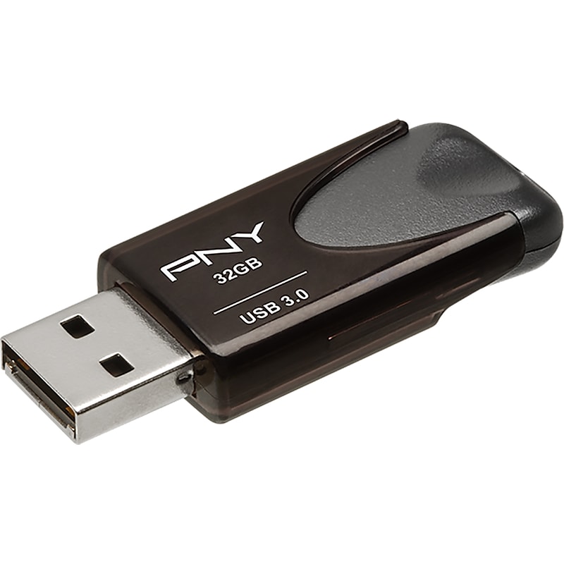 PNY Turbo Attache 4 32GB USB 3.0 Type A Flash Drive, Black (P-FD32GTBAT4-GE) image 1