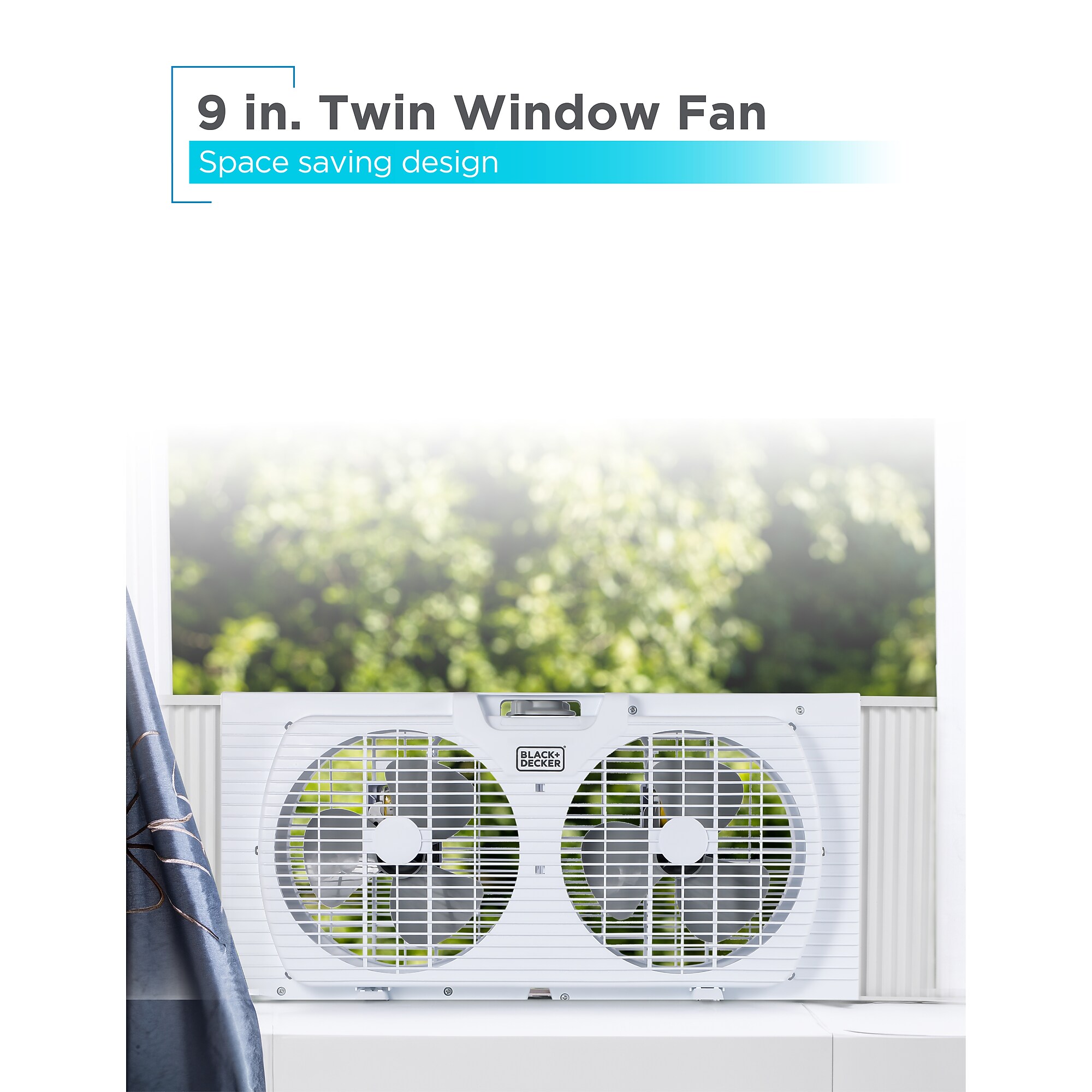 Black & Decker 9″ Twin Window Fan, 2-Speed, White (BFW9M) Sansujyuku sansujyuku.com