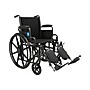 Medline Guardian K1 Wheelchair, 16" Seat Width, Removable Desk Length Arms, Swing-Away Footrests, Black (K1166N22S)~#|#~E48A741F-78FC-4DC3-AB3F6D9DBFD62A4C_sc7