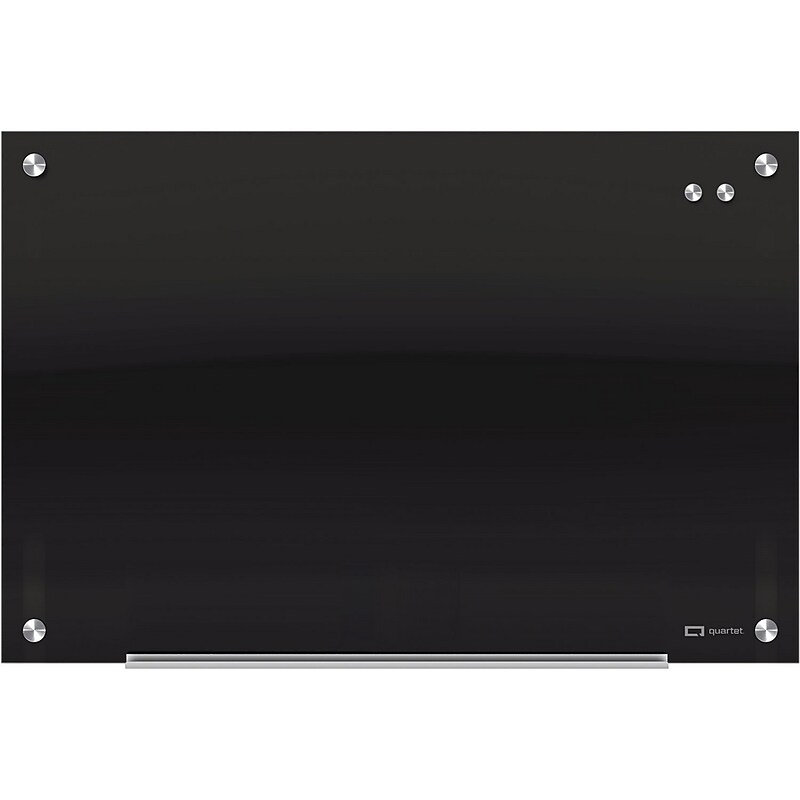 Quartet Infinity Glass Magnetic Dry-Erase Board, 72" x 48" (6' x 4'), Black Surface (G7248B) image 1