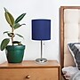 Creekwood Home Oslo 19.5" LED Table Lamp with USB Port, Brushed Steel/Navy Blue Shade (CWT-2012-NV-LB)~#|#~E493CD7D-B038-4127-BD9B6503D6AC91FC_sc7